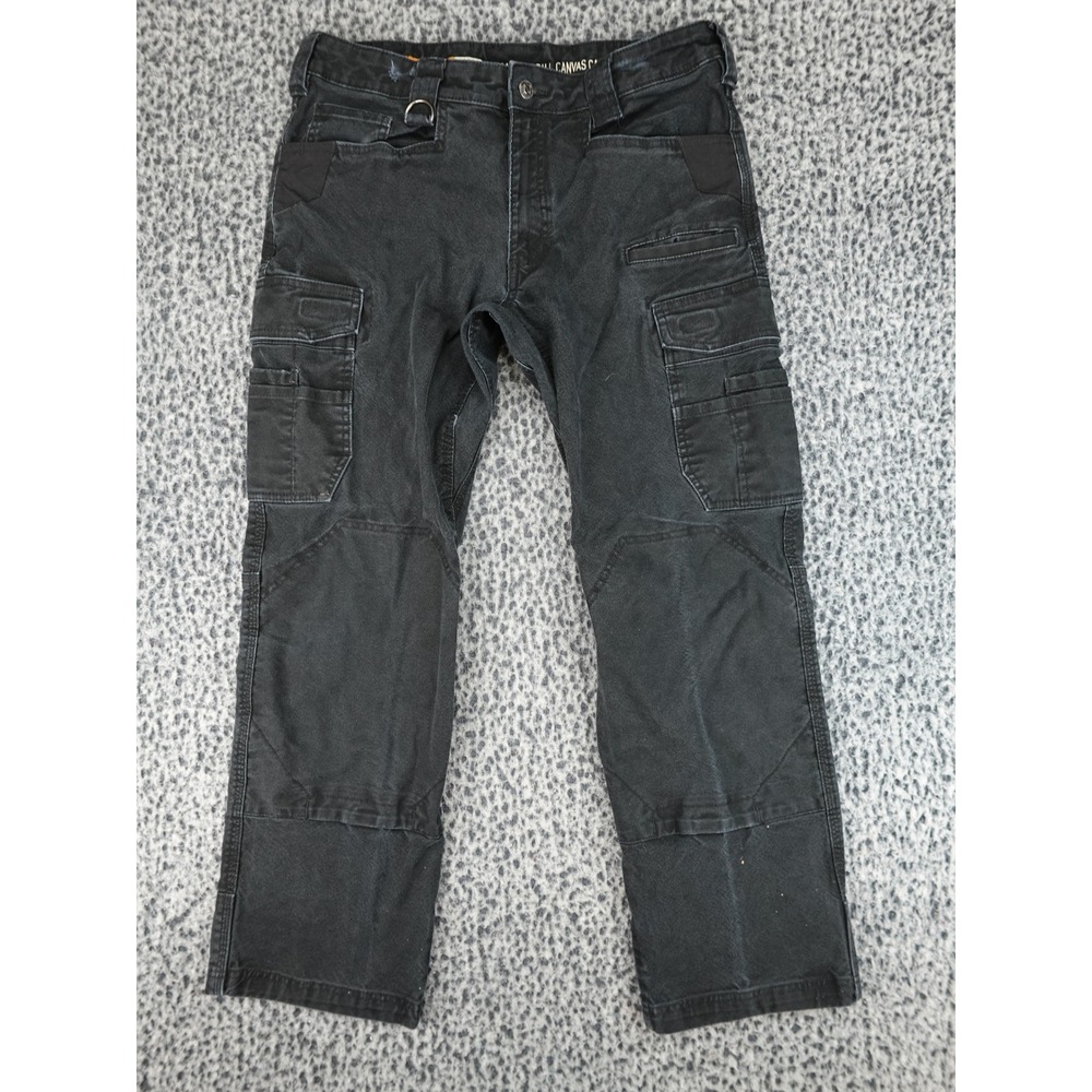 Noble Outfitters Cargo Pants Mens 34x30 Black Hammer Drill Canvas Workwear